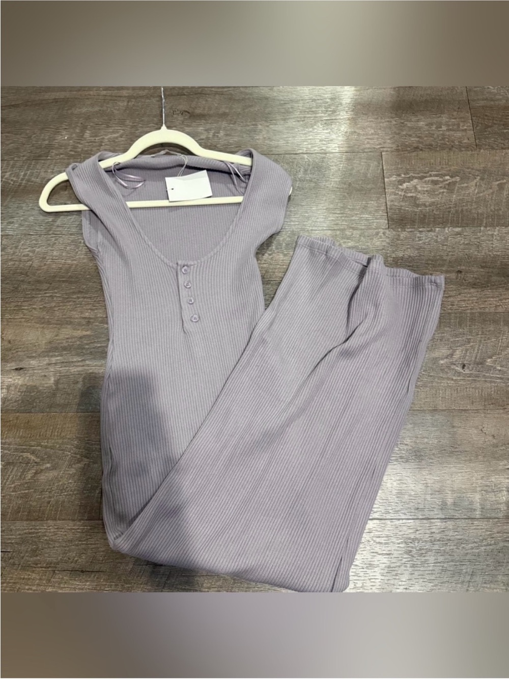 Zara Lilac Ribbed Midi Dress NWT